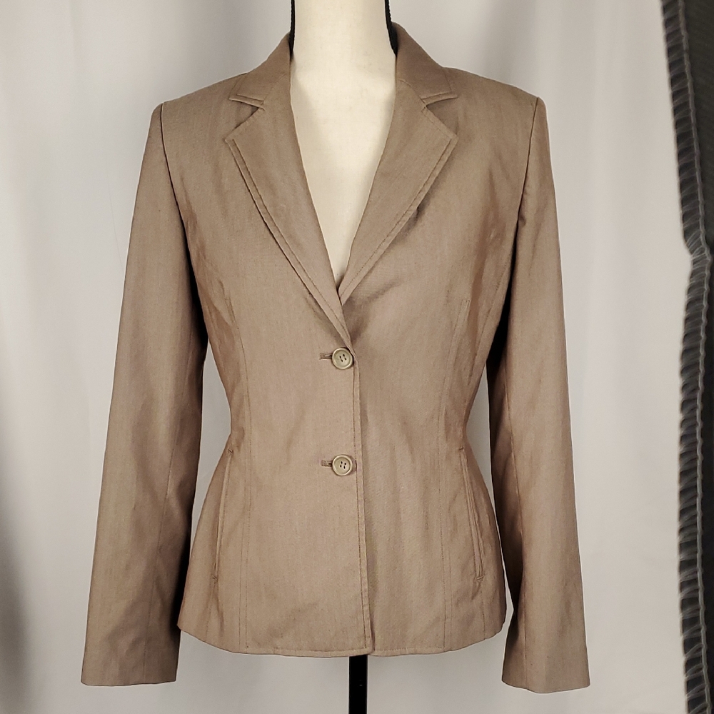 Express Tan Blazer Tailored Professional Fit